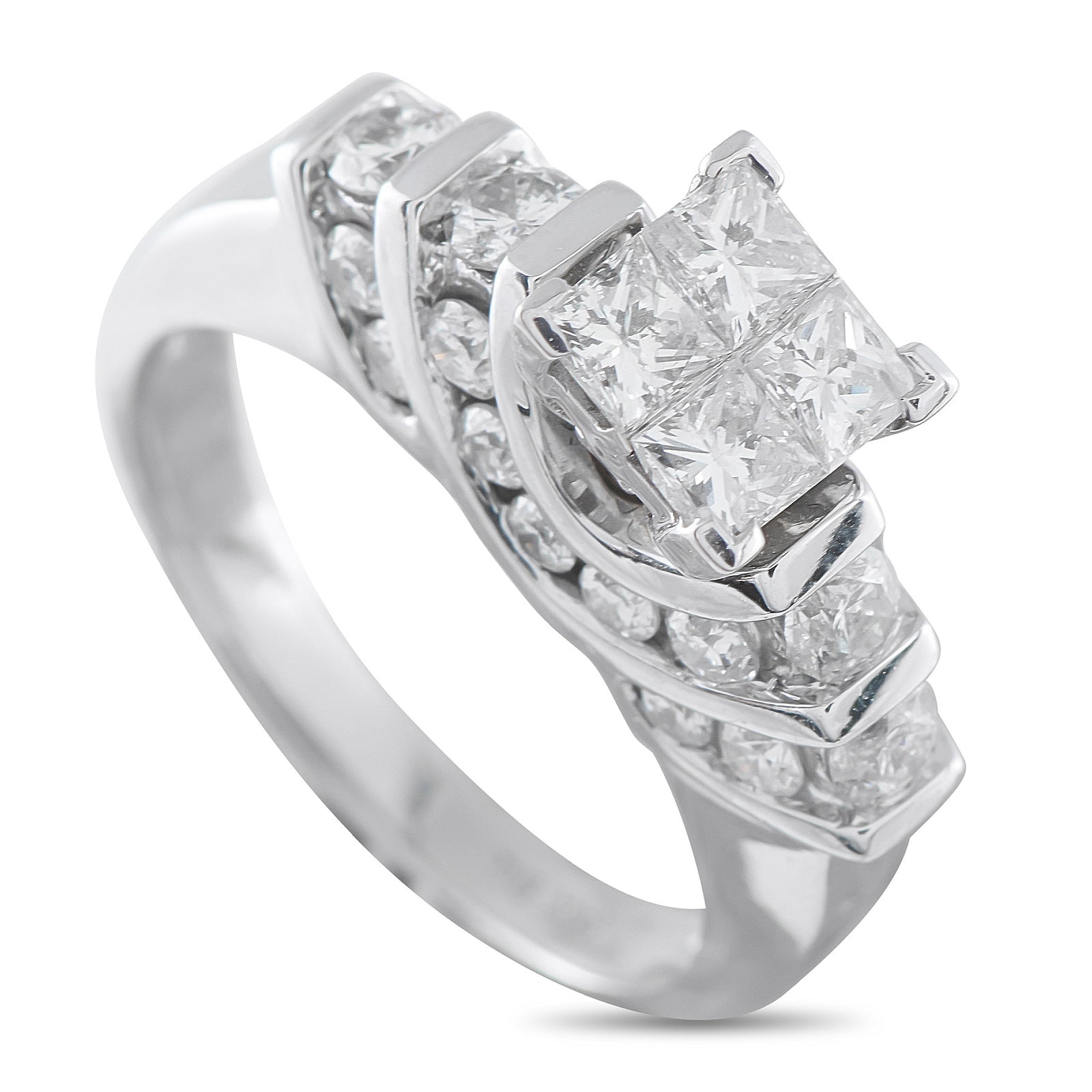 14K White Gold 1.84ct Diamond Ring