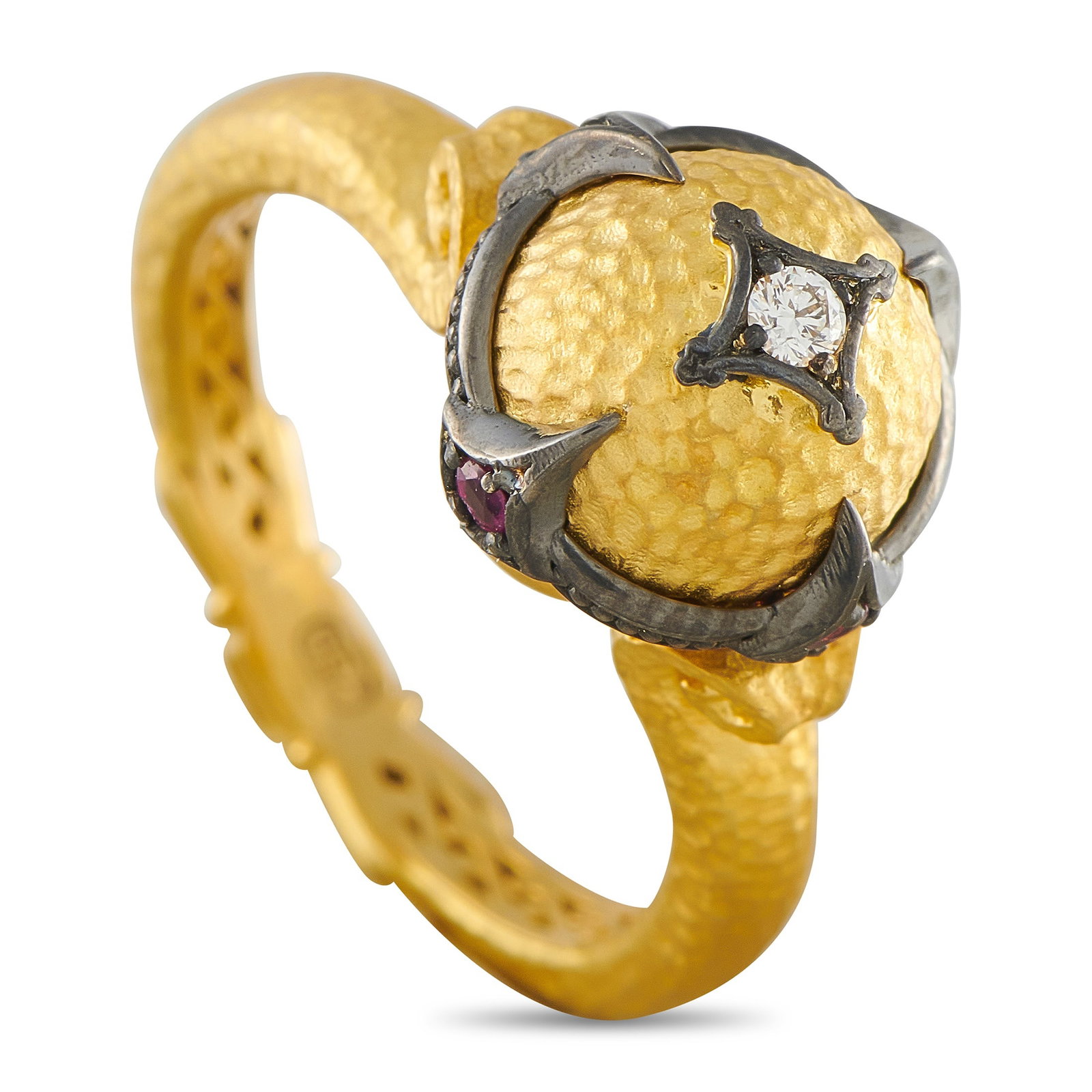 Konstantino 18K Yellow Gold Diamond and Ruby Ring (1 of 5)