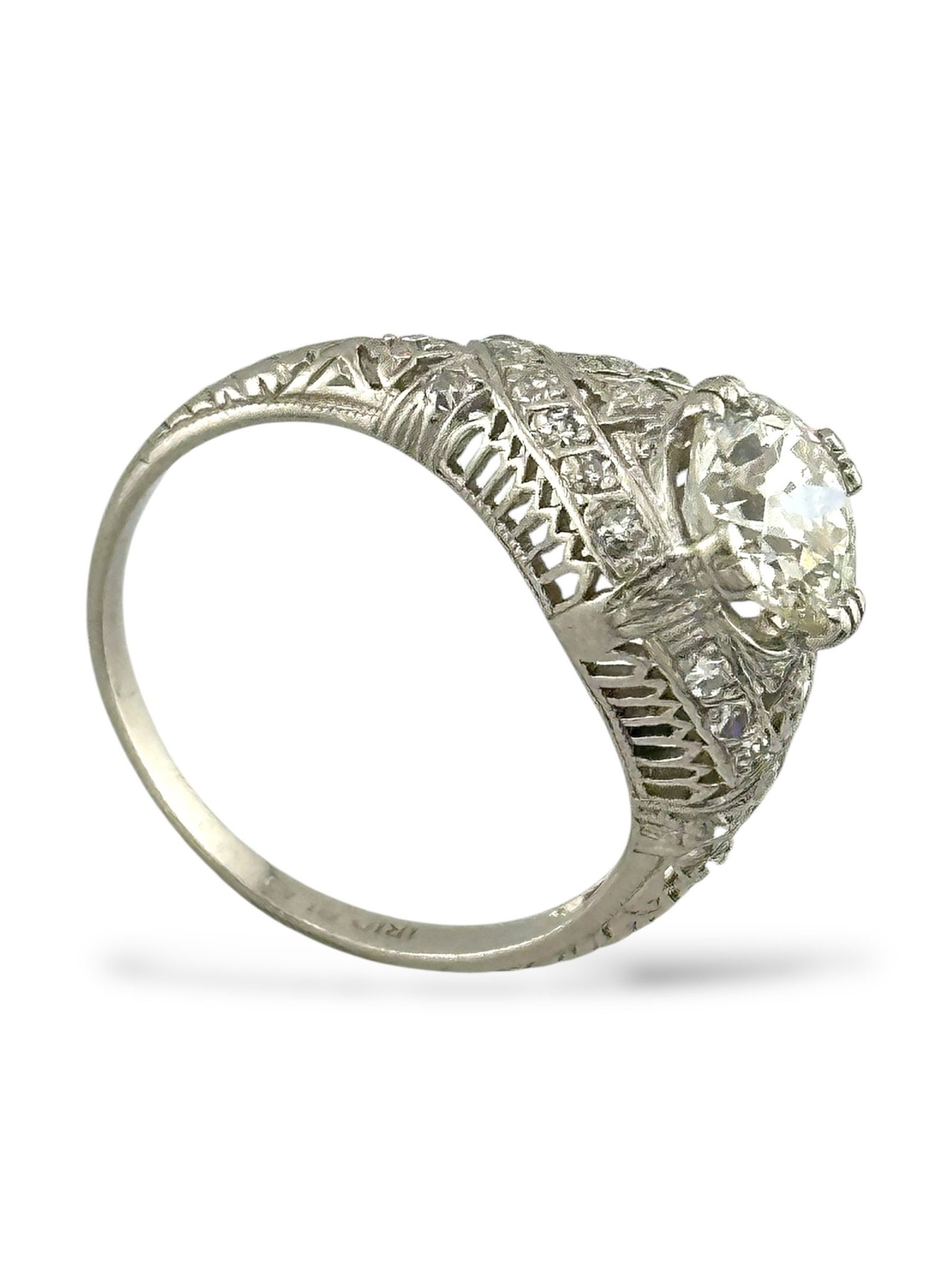 Antique Platinum Ring - 2