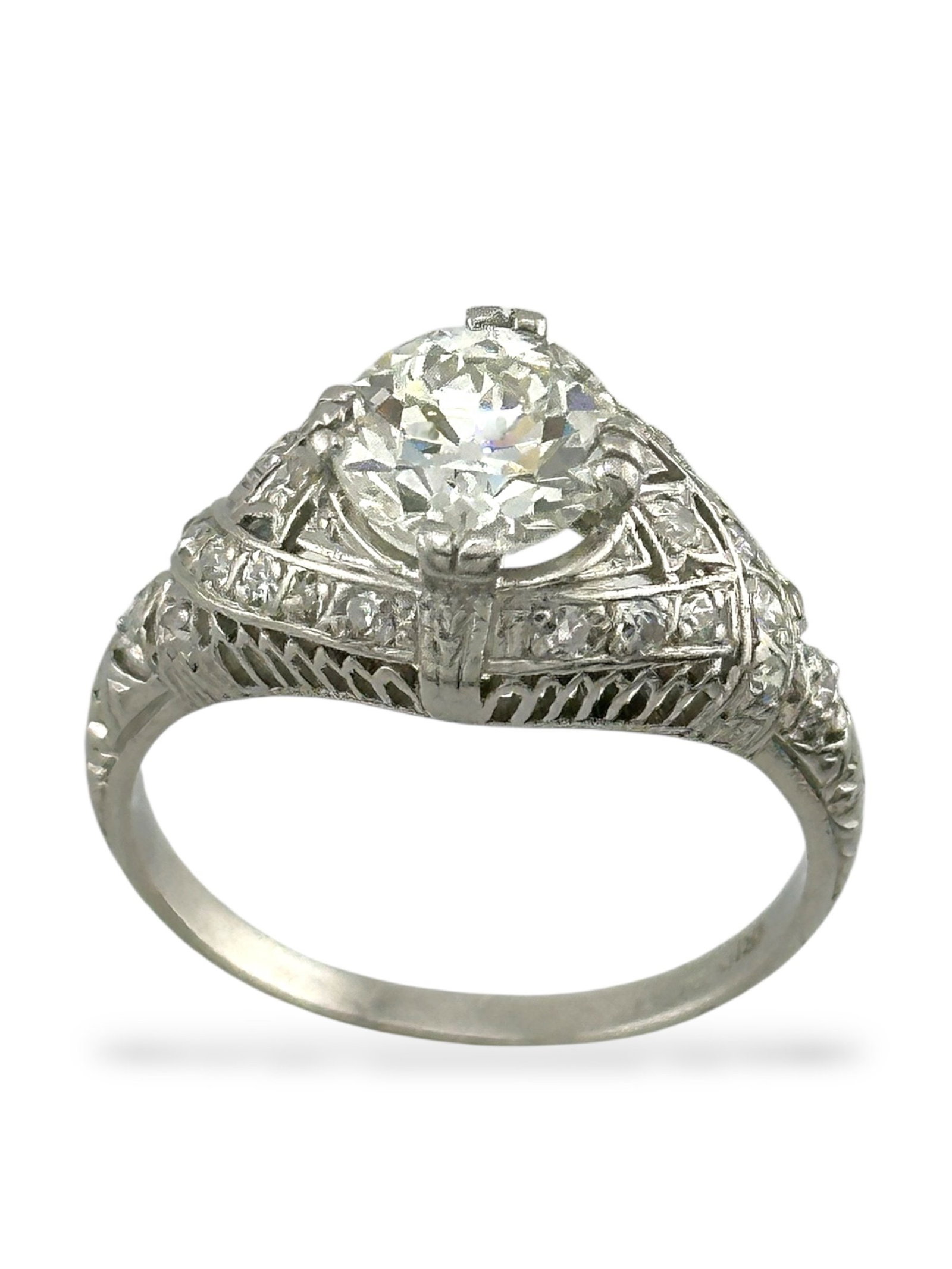 Antique Platinum Ring - 3