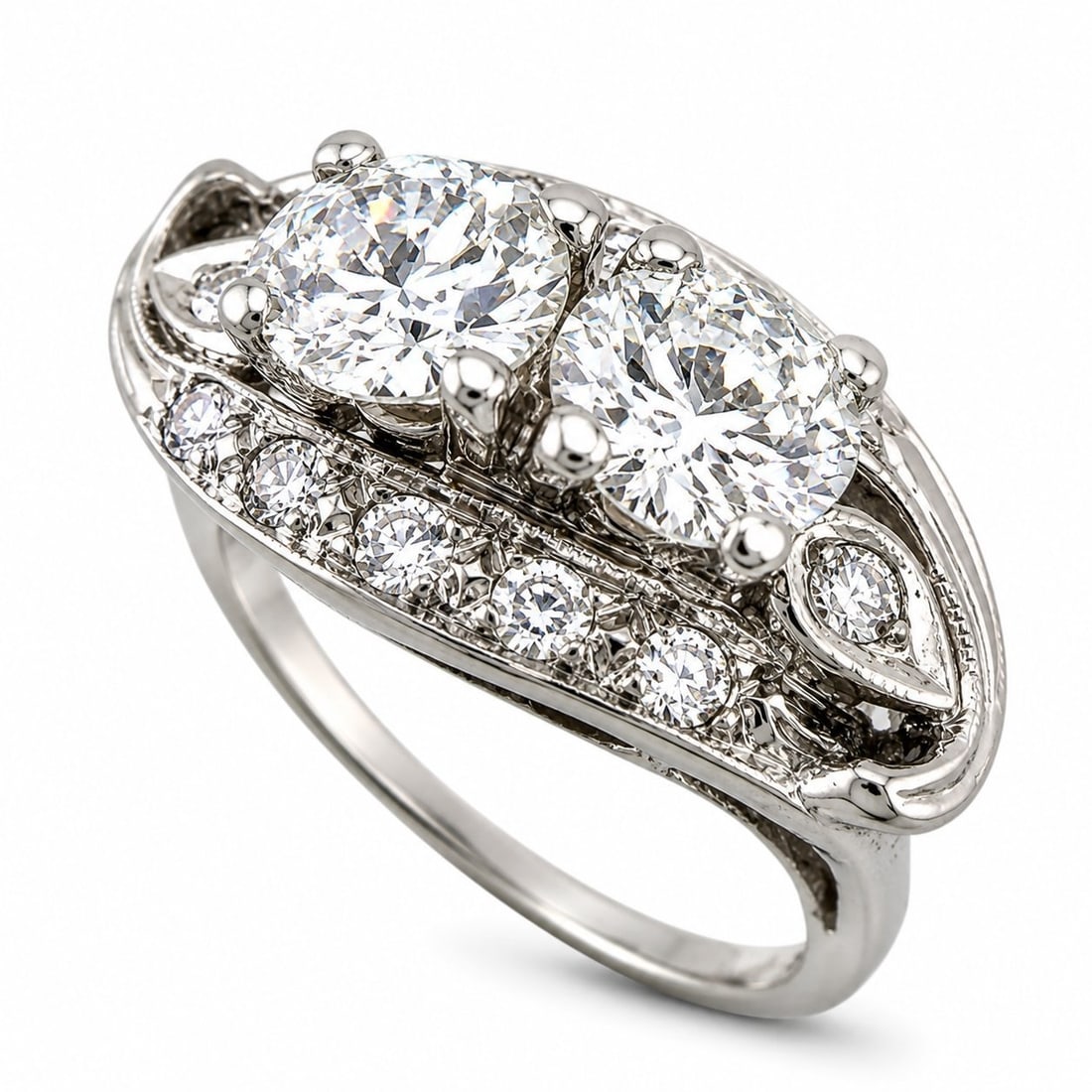 14K White Gold & 0.70ct Diamond Ring (1 of 7)