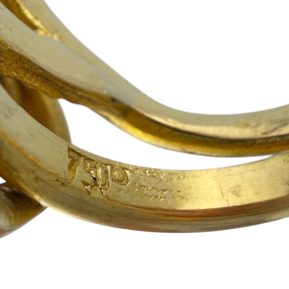 18K Yellow Gold Ruby Serpenti Double Head Ring - 7