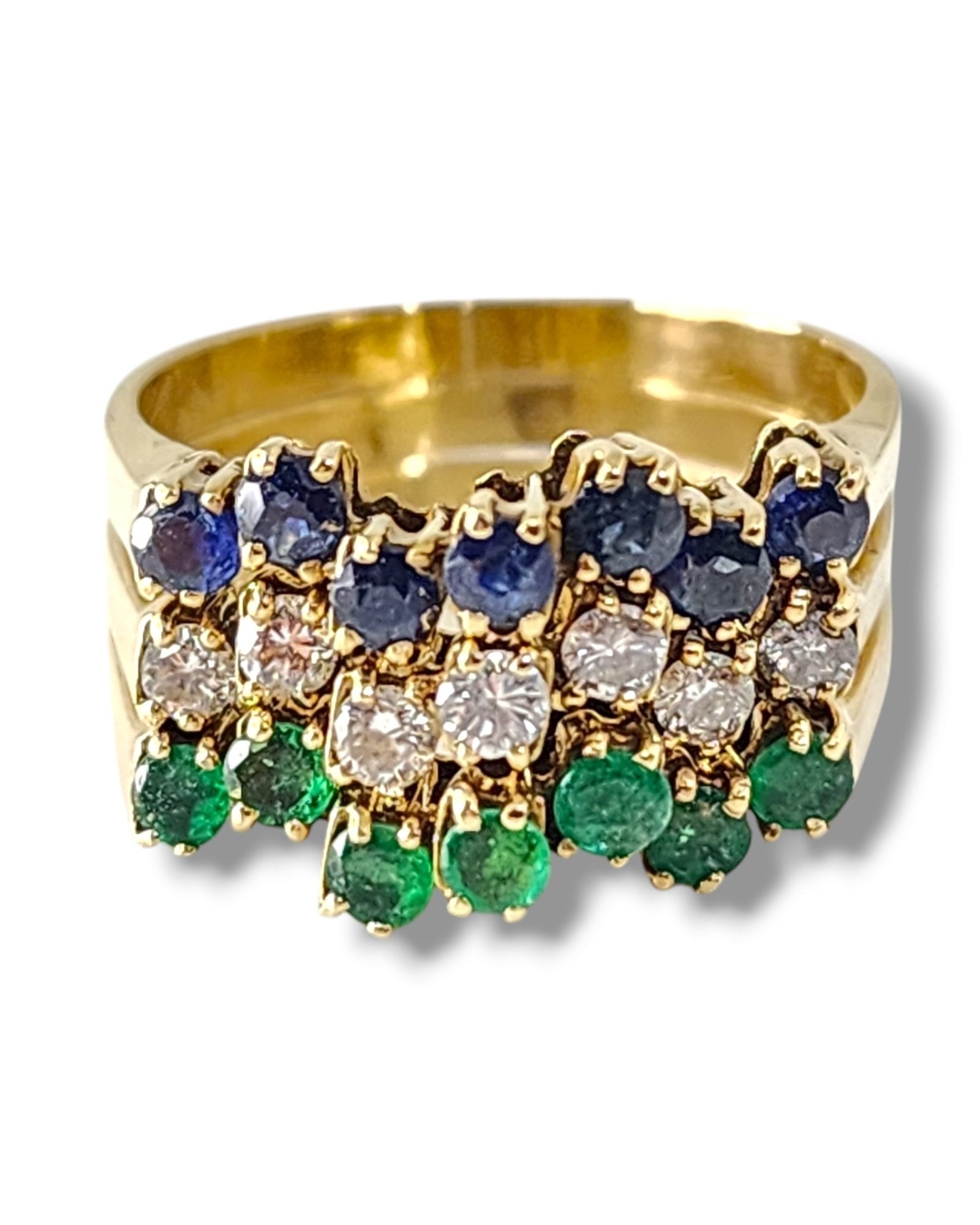 3 Pieces Stackable 14K Gold Interlocking Ring - 2