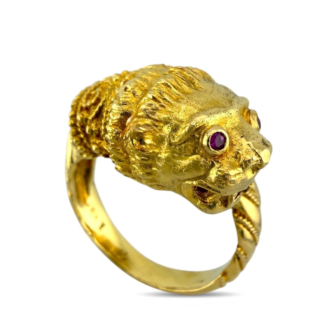 18K Yellow Gold Ruby Cheetah Wrap Ring - 3