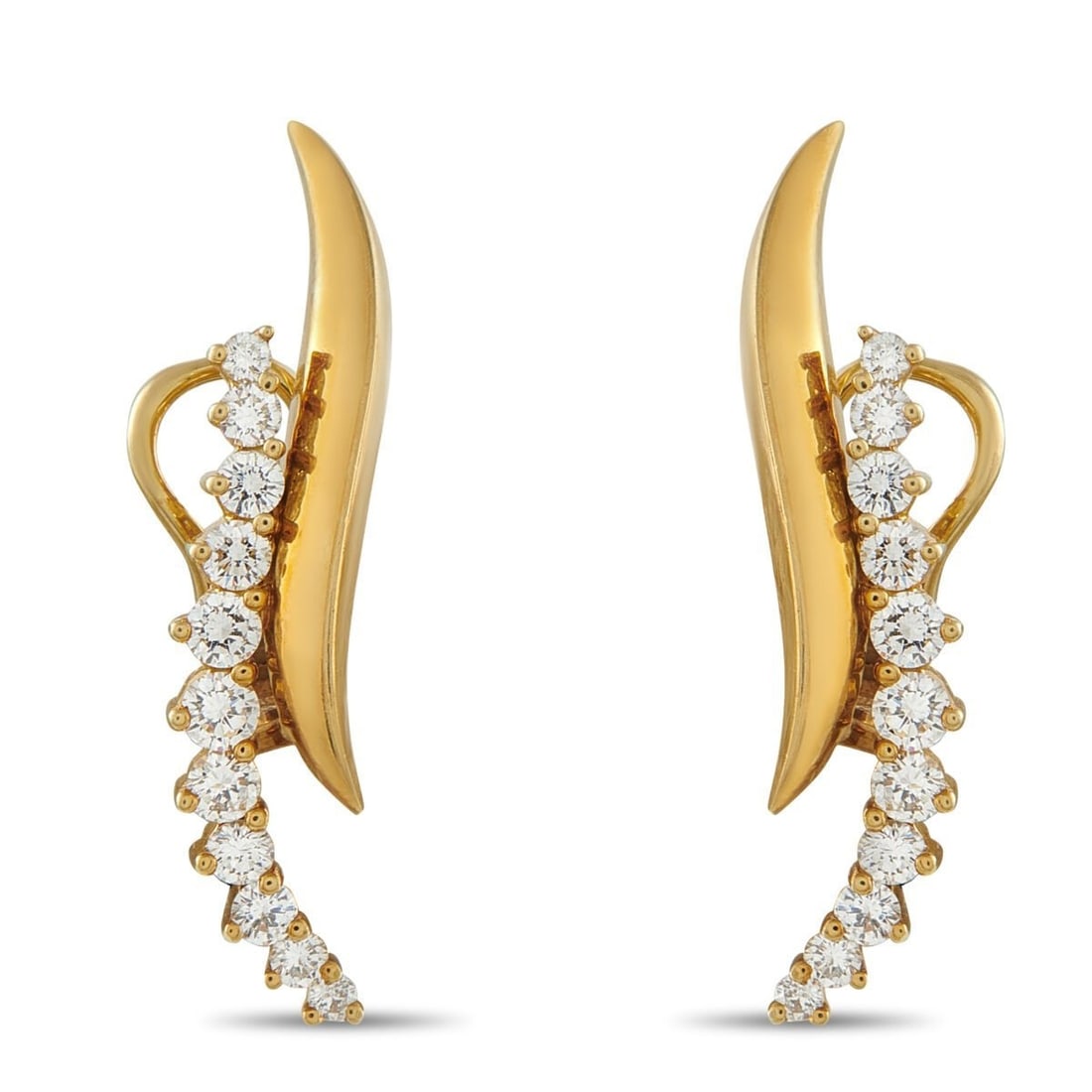 18K Yellow Gold and 1.0ct Diamond Clip (1 of 7)