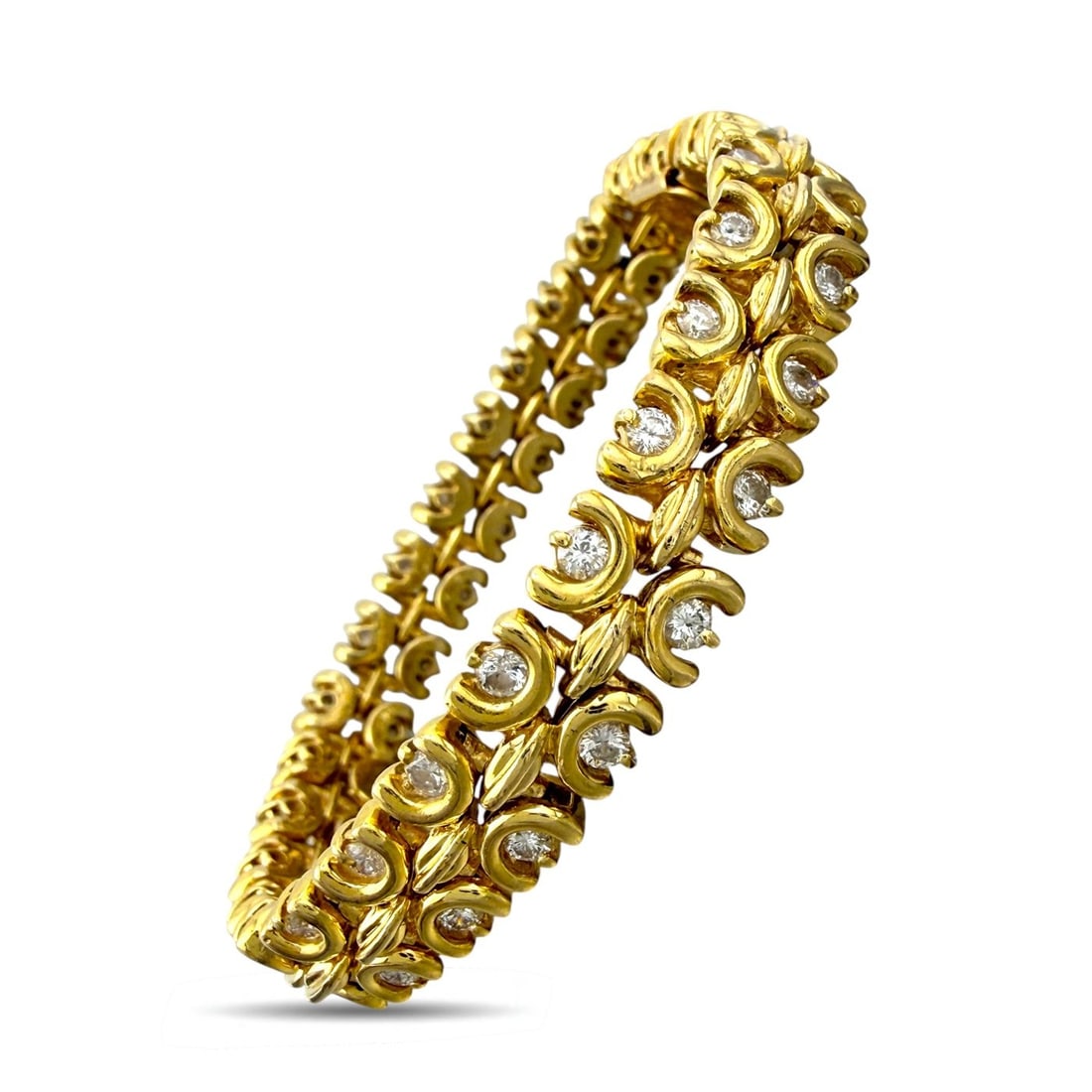 14K Yellow Gold 4.2ct Diamond Bracelet (1 of 8)