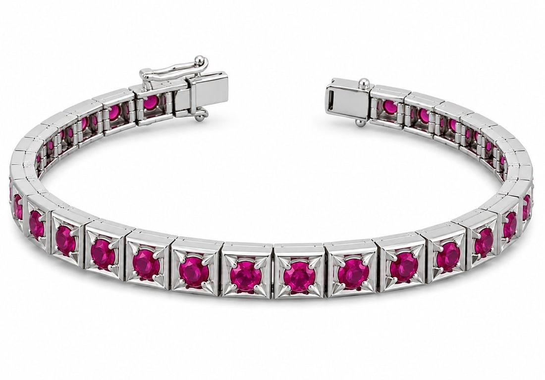 Ruby Tennis Bracelet - 3