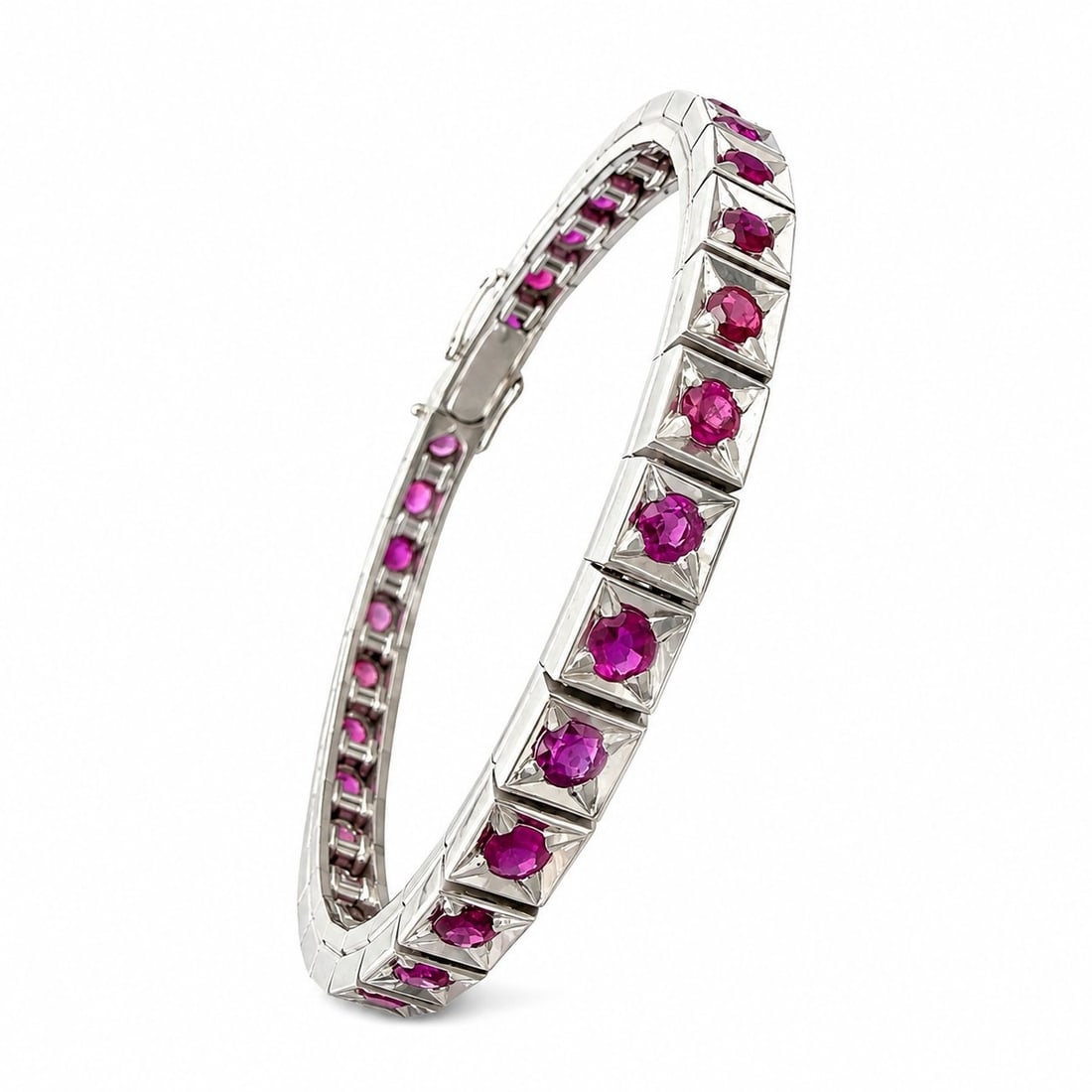Ruby Tennis Bracelet - 7