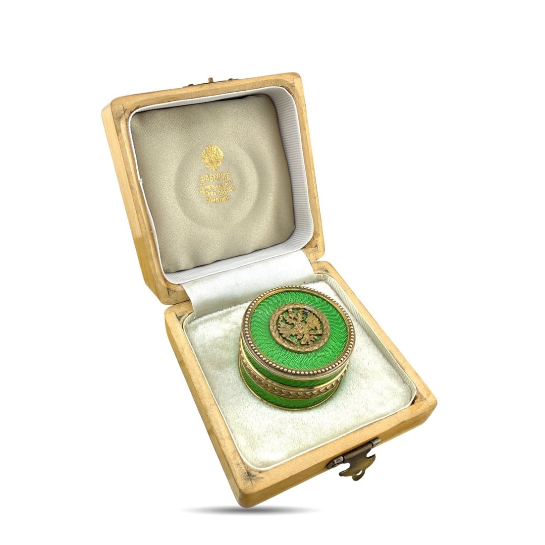 Faberge Imperial Russian 84 Zolotnik Silver Enamel Jewelry Box (1 of 8)