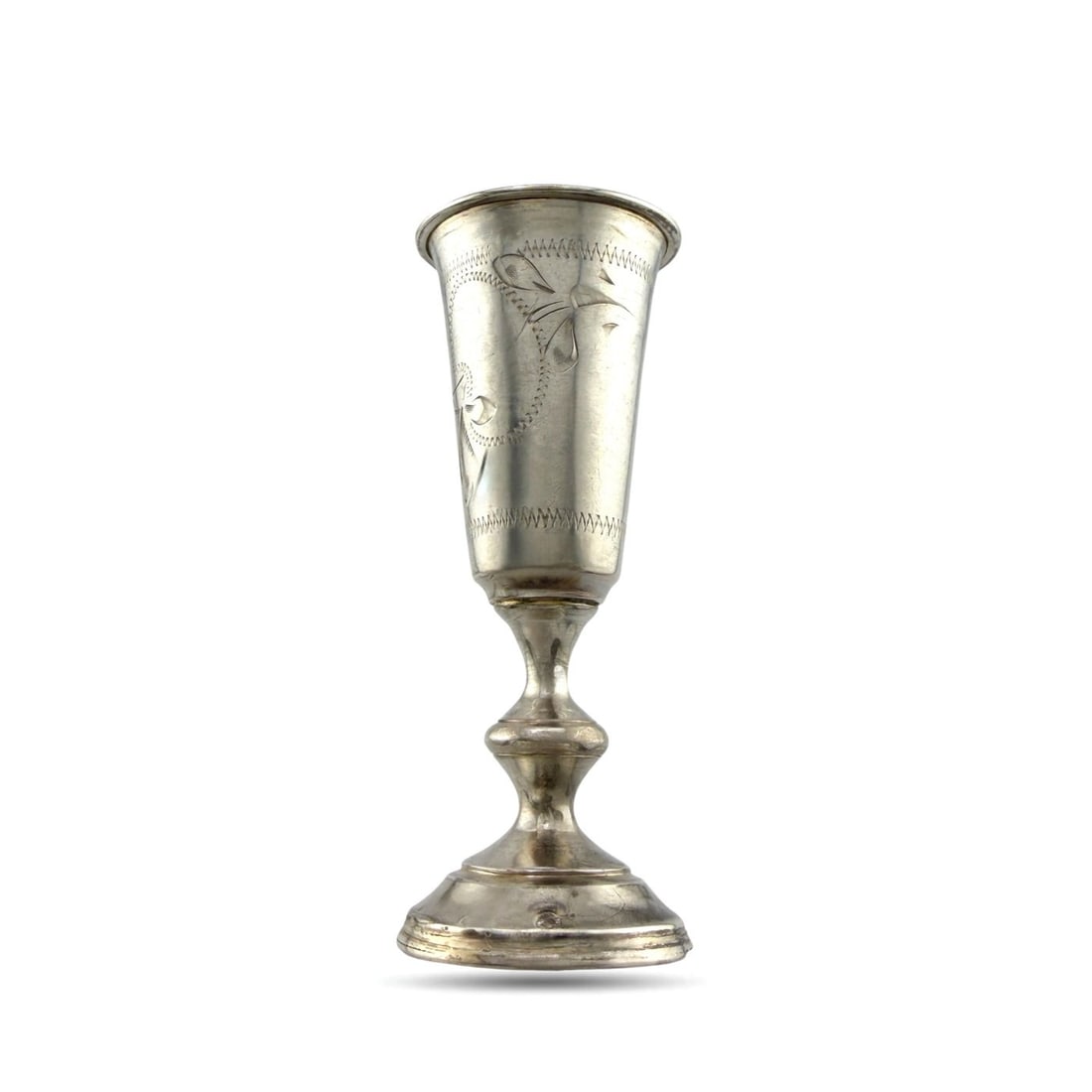 Imperial Russian 84 Zolotnik Silver Antique Cup: Imperial Russian 84 Zolotnik Silver Antique Cup This third antique Imperial Russian silver cup is crafted in the traditional 84 zolotnik silver standard, equivalent to .875 silver. Its slim and refine