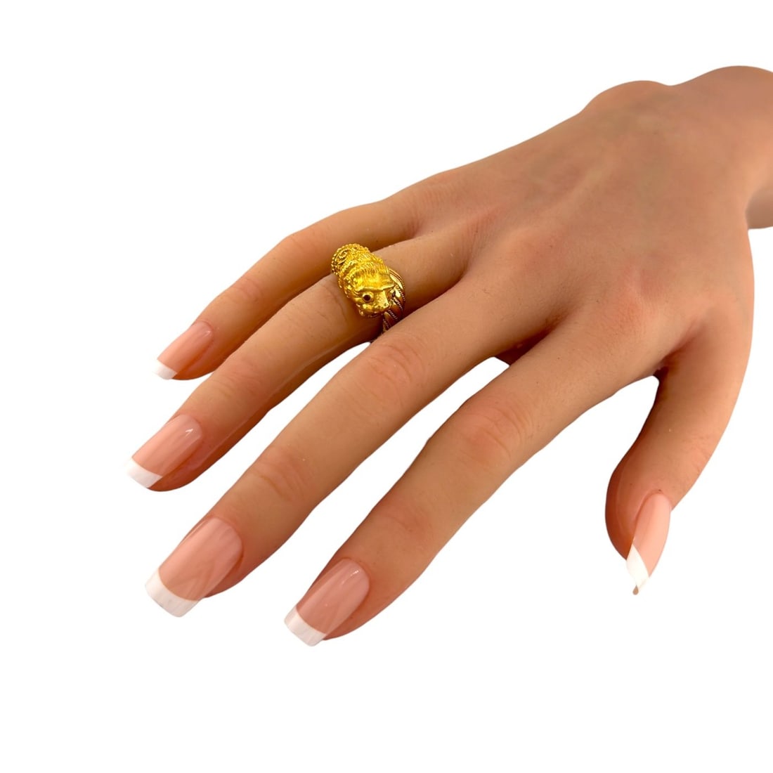 18K Yellow Gold Ruby Cheetah Wrap Ring - 4