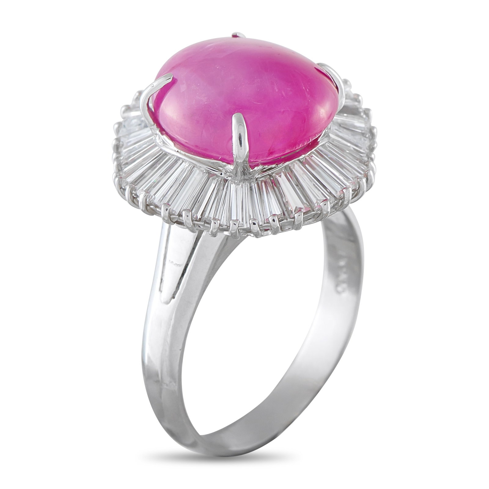 Platinum 1.70ct Diamond and Ruby Ring - 2