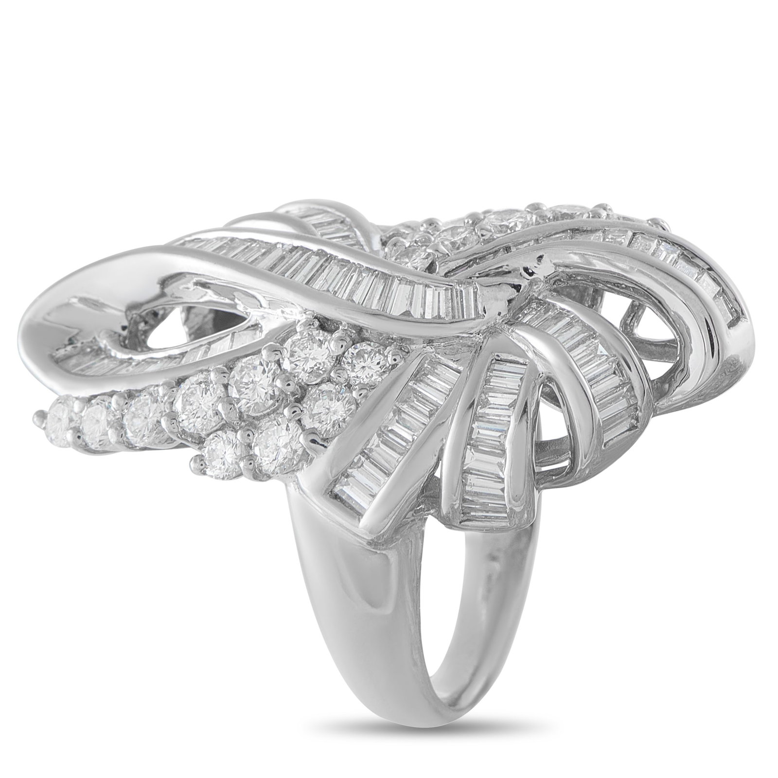 Platinum 5.0ct Diamond Ring - 2