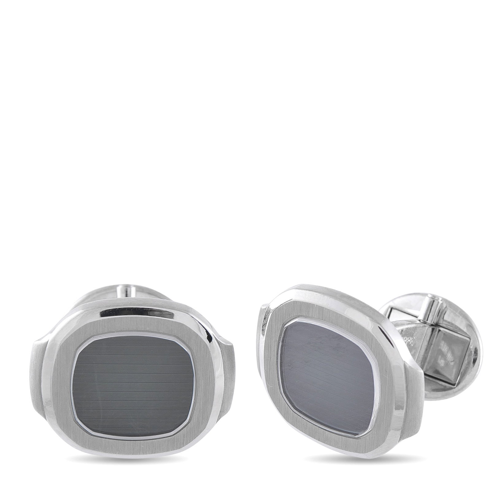 Patek Philippe Aquanaut 18K White Gold Cufflinks: These Patek Philippe Aquanaut cufflinks mimic the dial patterns found on the brand’s iconic luxury timepieces. Simple, elegant, and perfectly understated, they’ll elevate any suited look without t