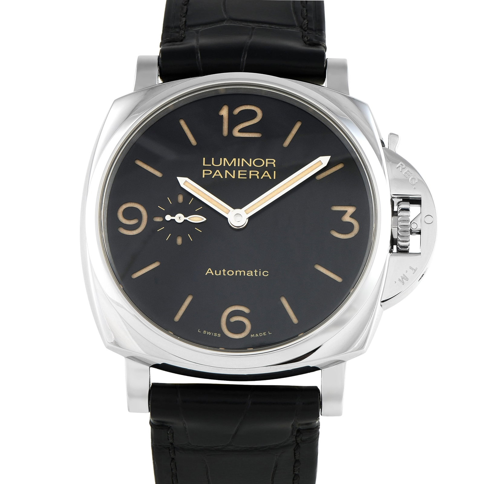Officine Panerai Luminor Due 3 Days Steel Watch: The Officine Panerai Luminor Due 3 Days Watch, reference number PAM674, is a second generation model of the luxury brands iconic Luminor timepiece.This sleek, sophisticated timepiece features a sleek 