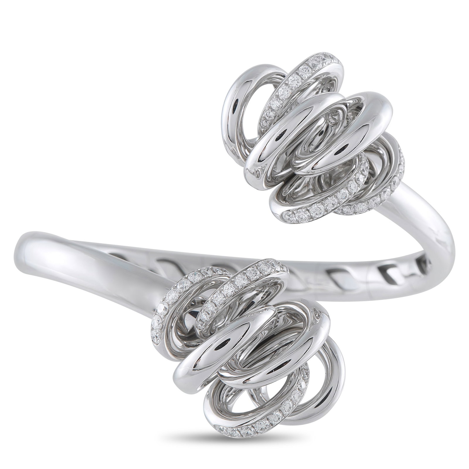 DE Grisogono Vortice 18K White Gold 1.60ct Diamond Bracelet (1 of 4)
