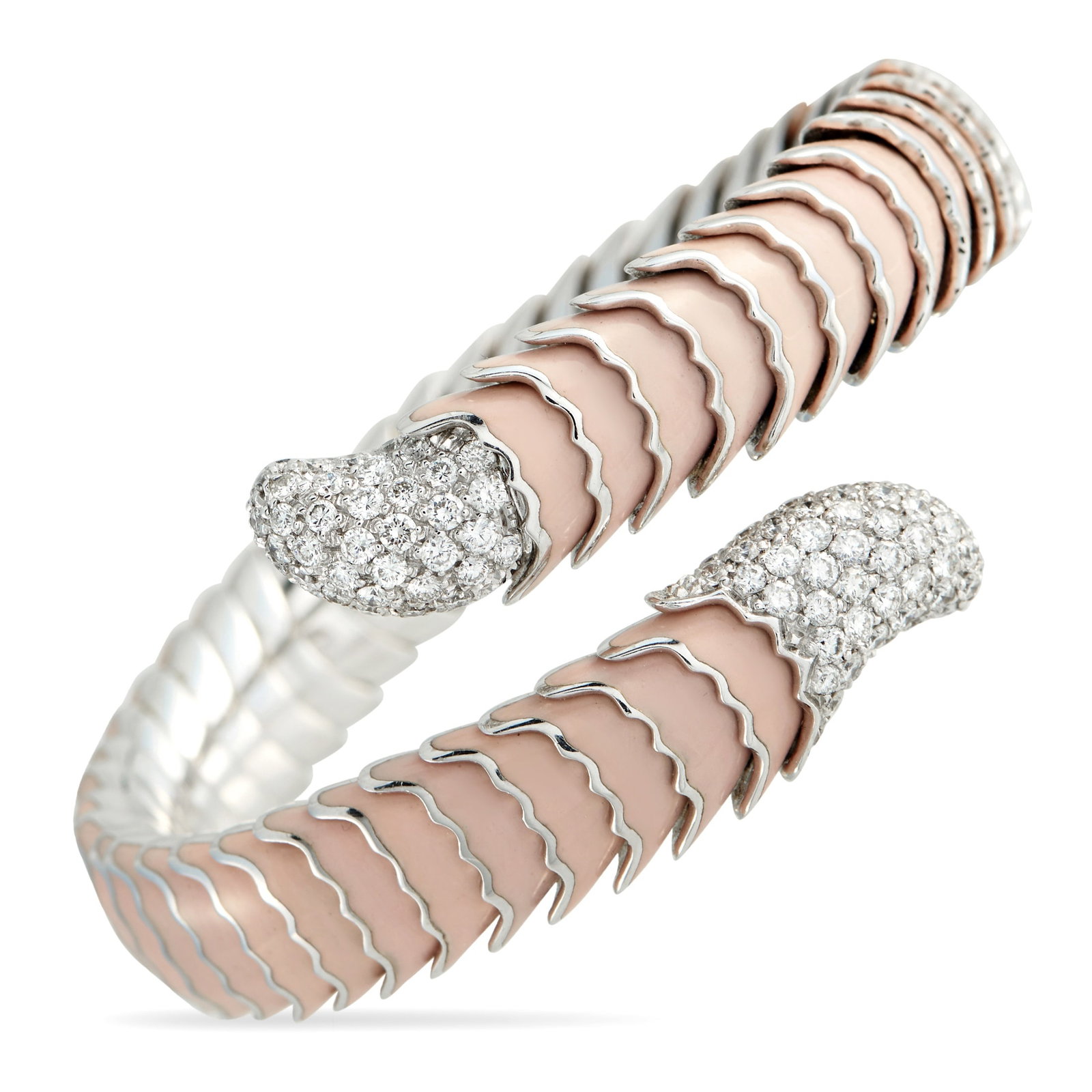 Roberto Coin 18K White Gold 1.50ct Diamond and Enamel Bracelet (1 of 4)
