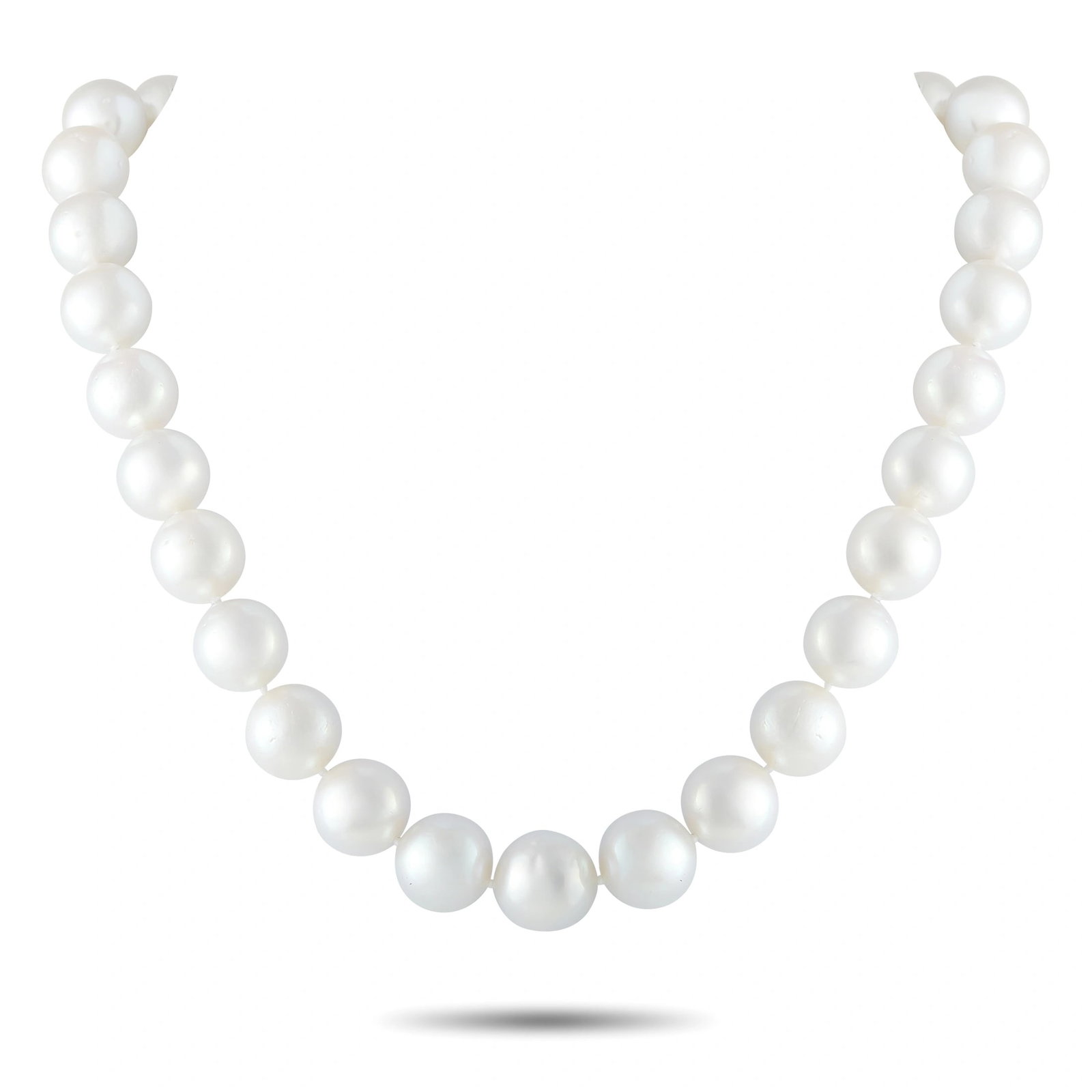 18K Yellow Gold Pearl Necklace (1 of 3)