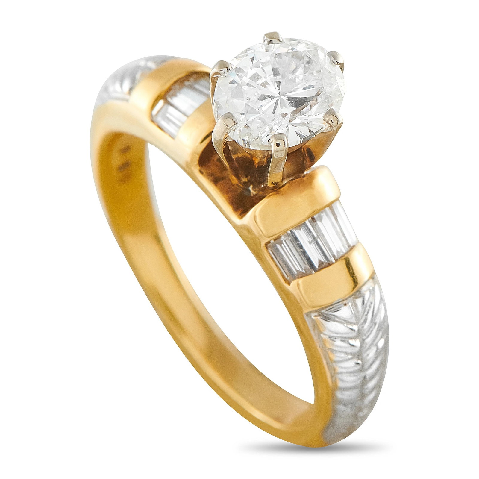 18K Yellow Gold 1.10ct Diamond Ring (1 of 4)