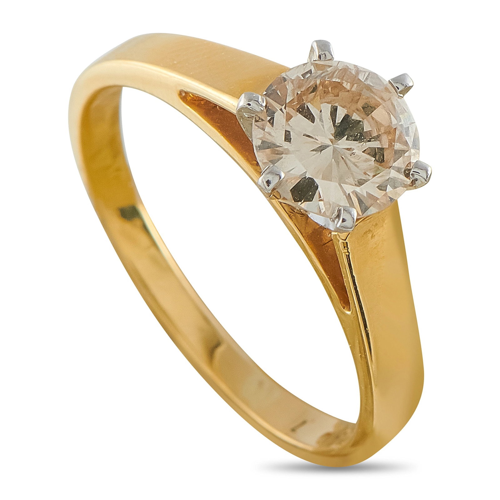 18K Yellow Gold 1.07ct Diamond Solitaire Ring (1 of 4)