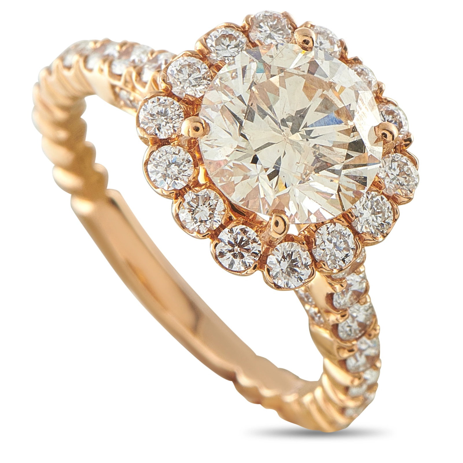 14K Rose Gold 2.86ct Diamond Ring (1 of 4)