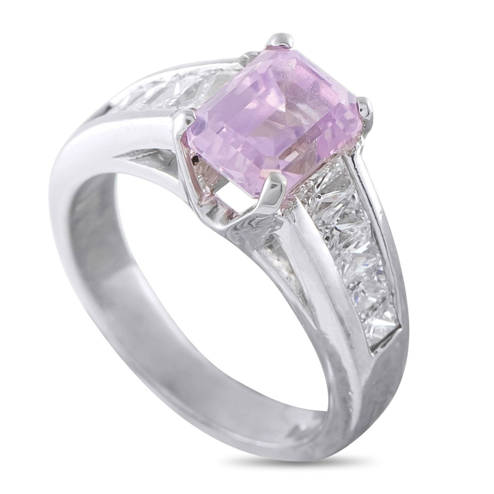 Platinum 0.90ct Diamond and Sapphire Ring: This luxury ring is simply unforgettable. A 2.25 carat Sapphire center stone adds a contemporary pop of color to the classically elegant design. Diamonds with a total weight of 0.90 carats extend