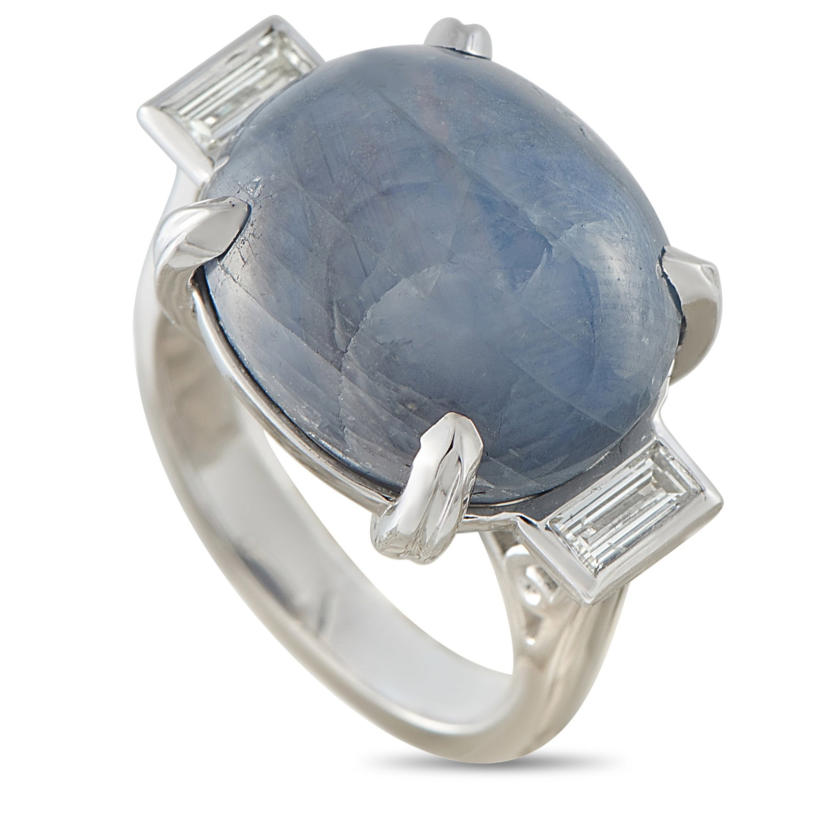 Platinum 0.38ct Diamond and Sapphire Ring (1 of 3)