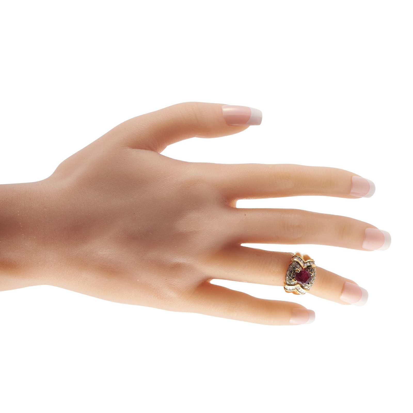 14K Yellow Gold 1.57ct Diamond and Ruby Ring - 3