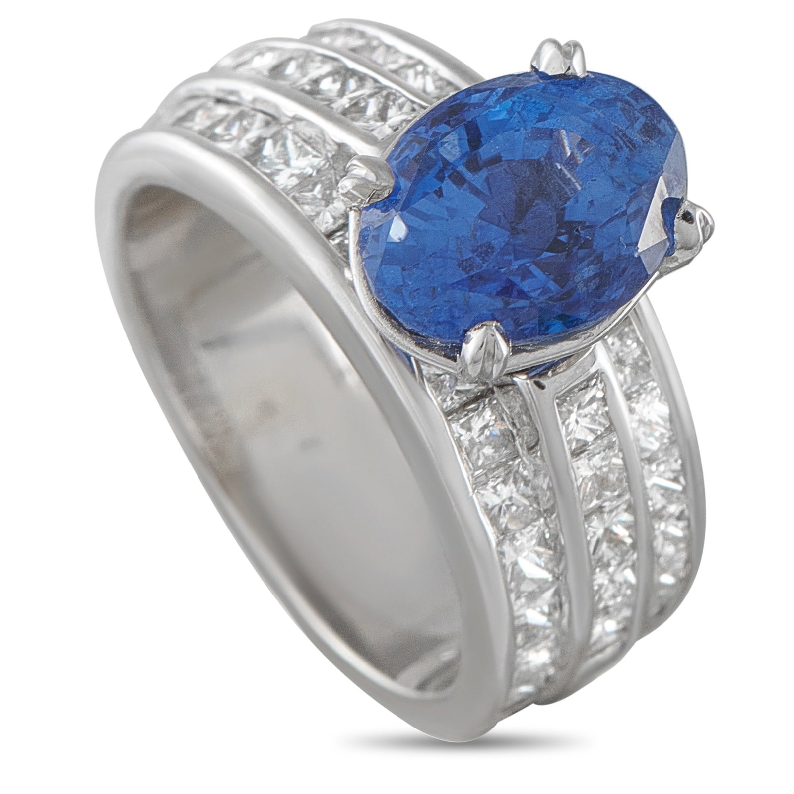 18K White Gold 1.50ct Diamond and Sapphire Ring (1 of 4)