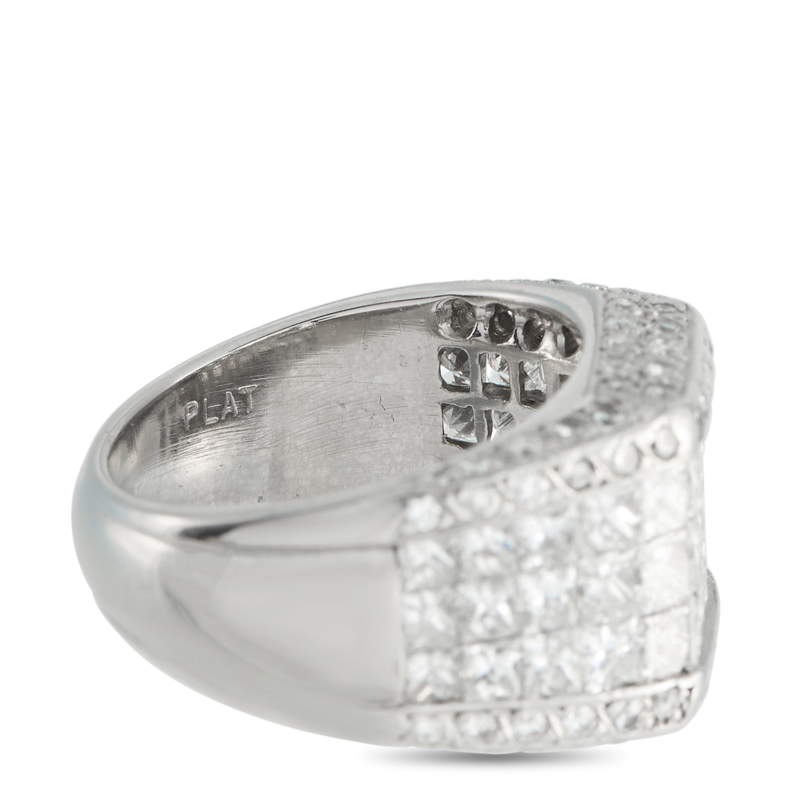 Platinum 3.07ct Diamond Ring - 4