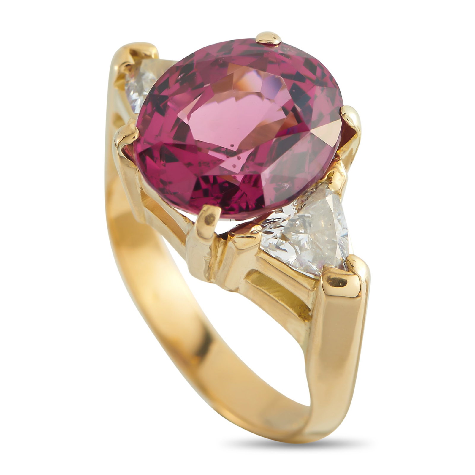 18K Yellow Gold 0.80ct Diamond and Spinel Ring (1 of 5)