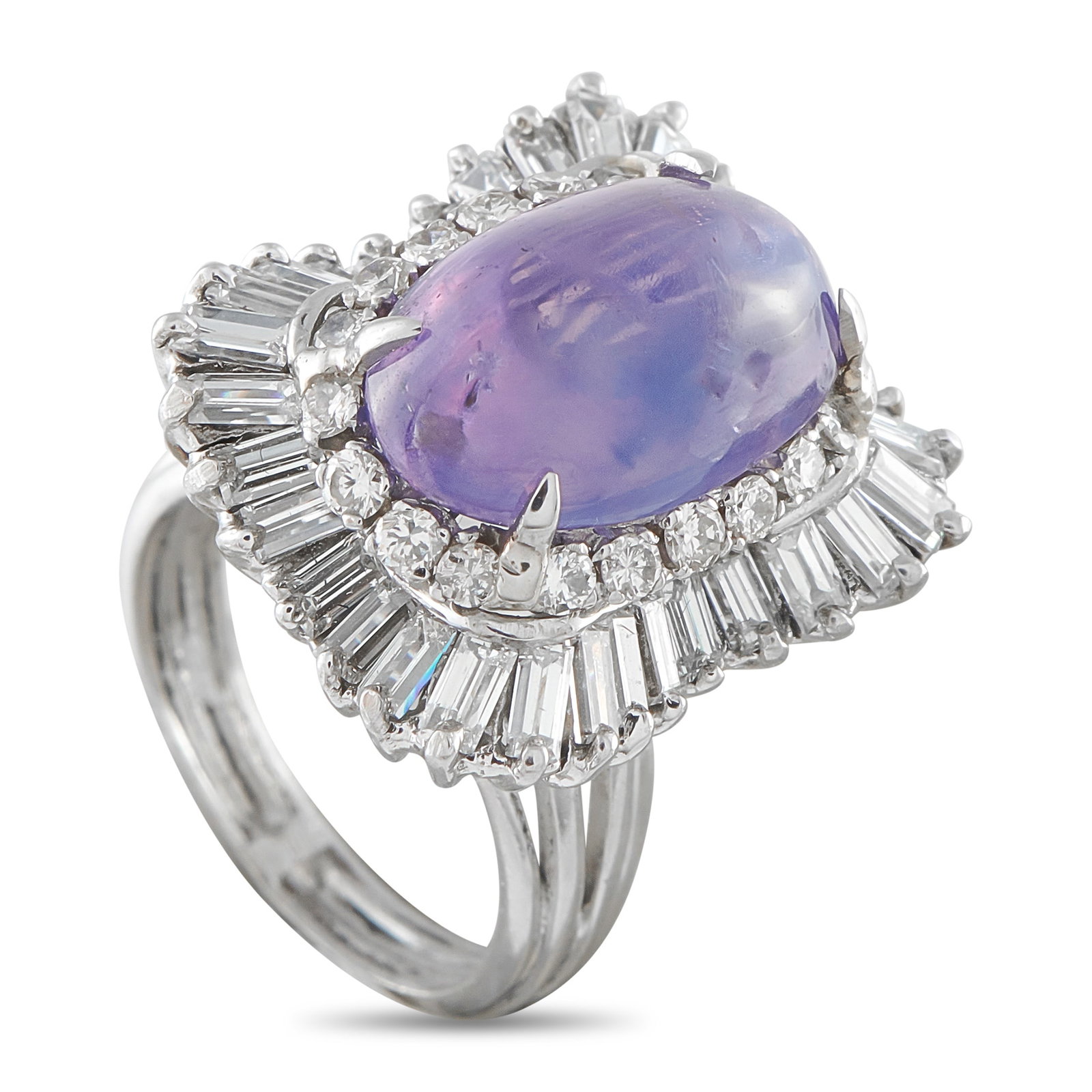 Platinum 1.80ct Diamond and Sapphire Ring (1 of 4)