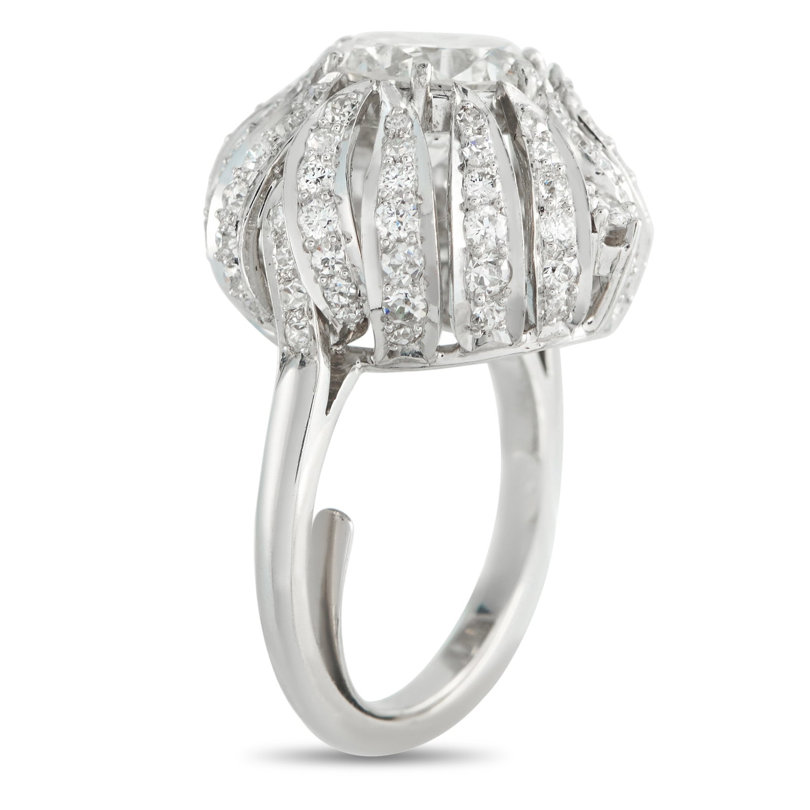 Platinum 3.47ct Diamond Ring - 2