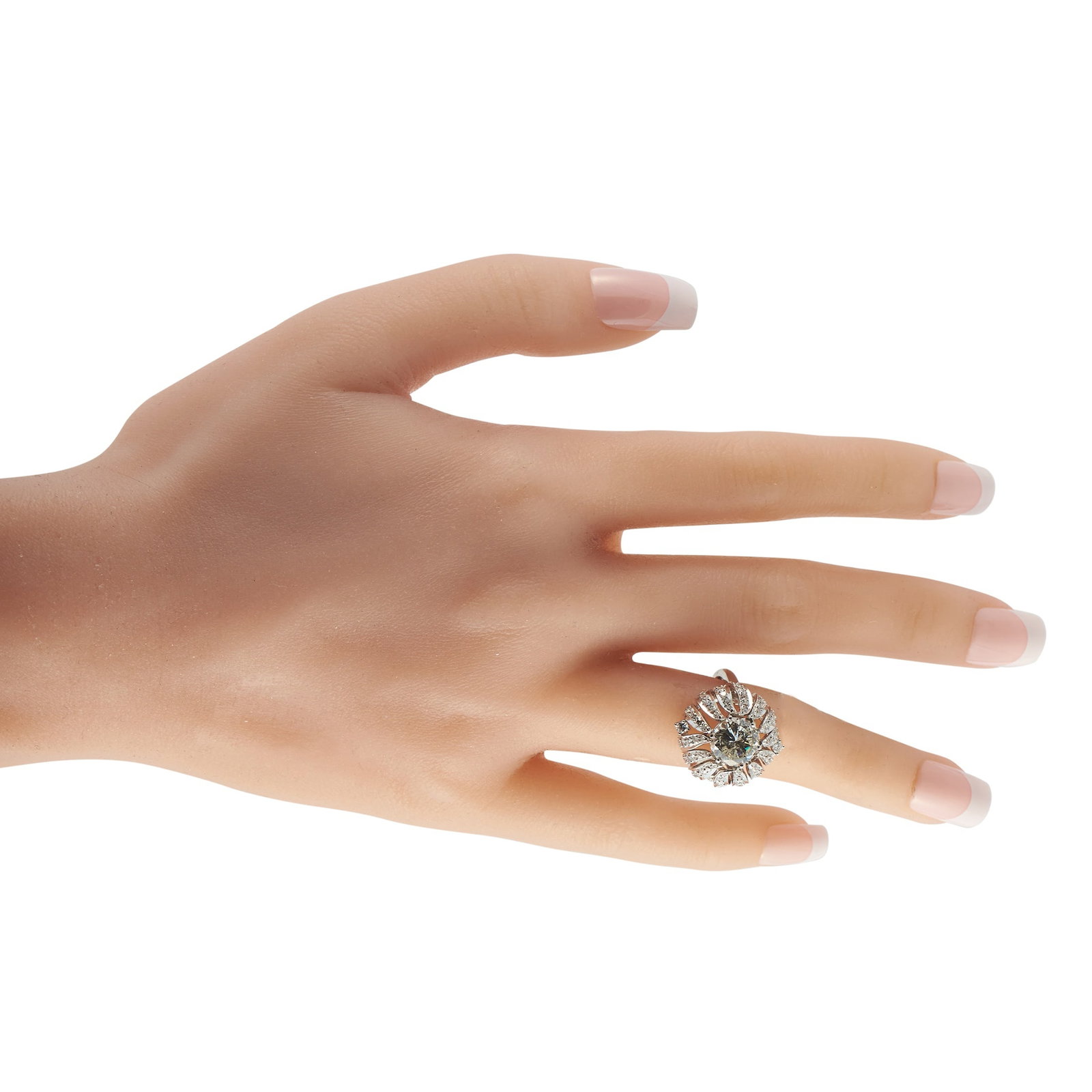 Platinum 3.47ct Diamond Ring - 3