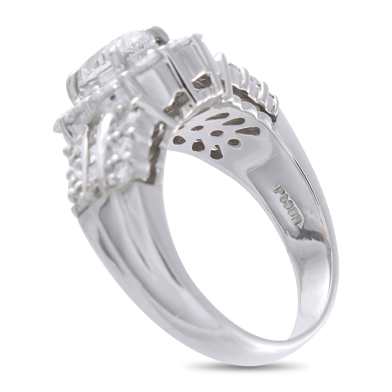 Platinum 1.02ct Diamond Ring - 4