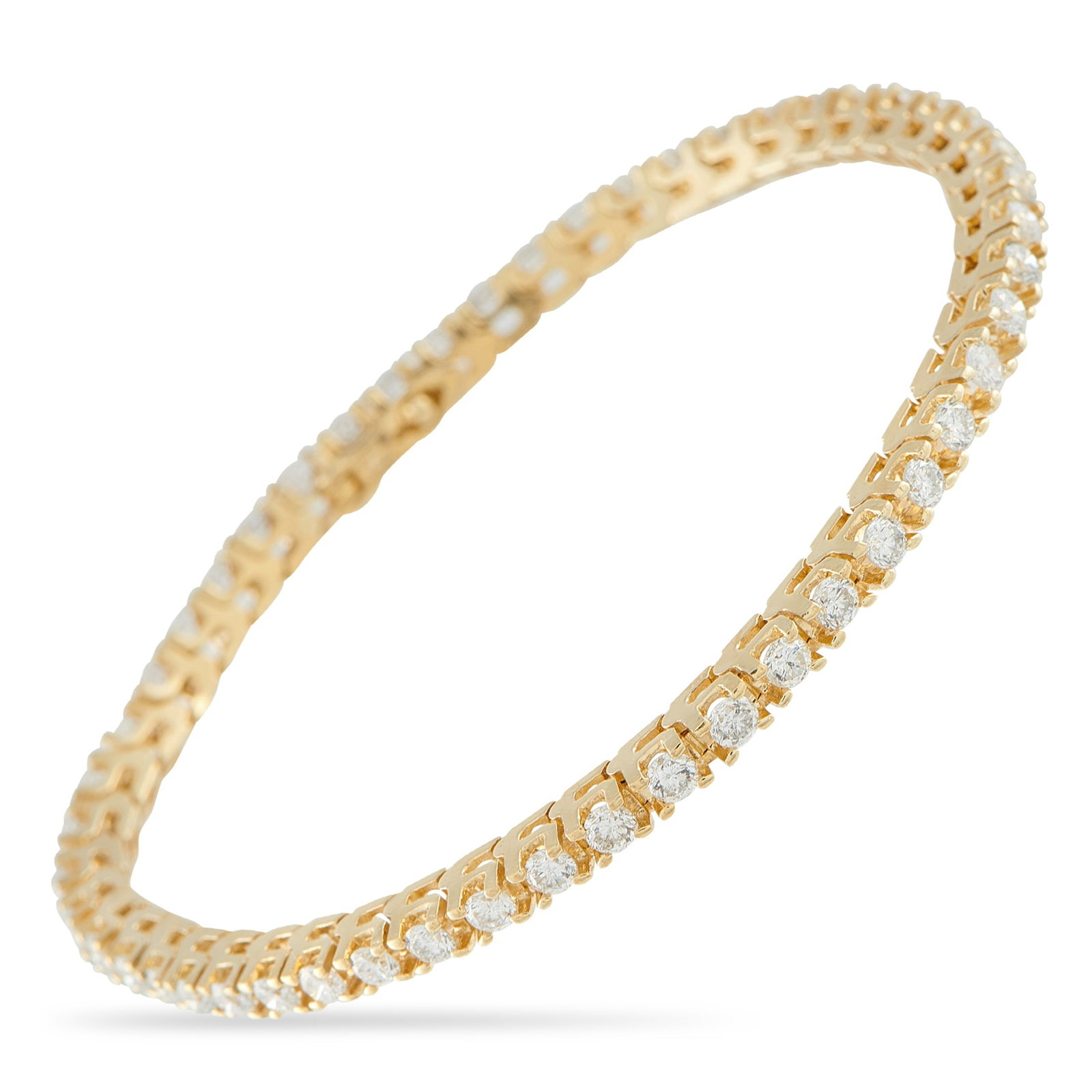 14K Yellow Gold 2.50ct Diamond Tennis Bracelet: This tennis bracelet is an instant classic. Set in 14K Yellow Gold, a series of sparkling Diamonds totaling 2.50 carats make it an exquisite luxury piece that is ideal for everyday wear. It measures 7