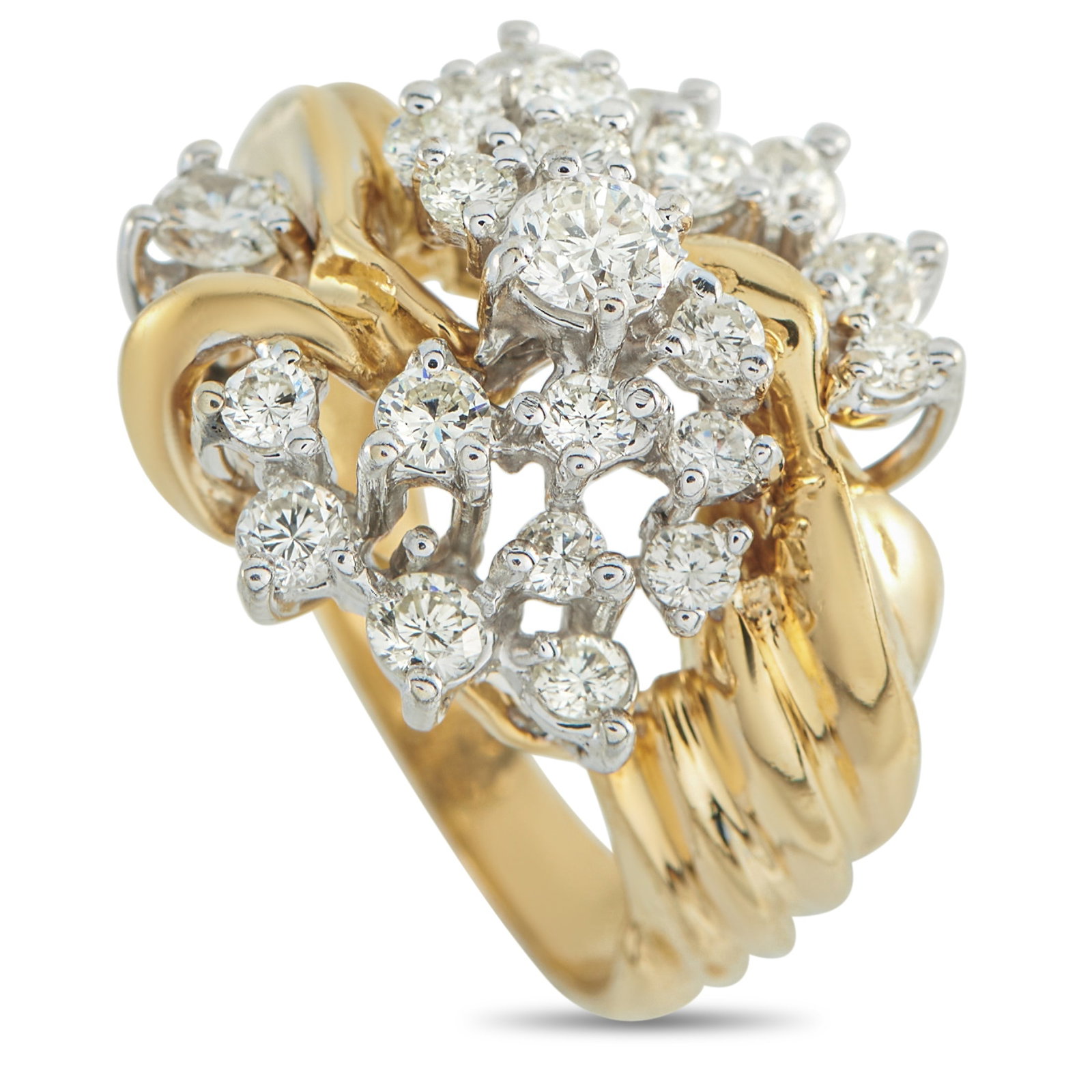 18K Yellow Gold 1.10ct Diamond Ring (1 of 4)