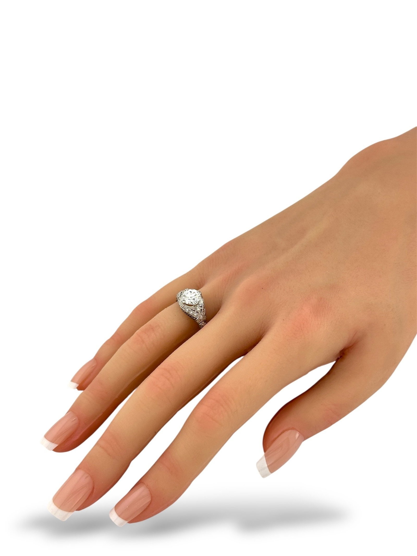 Antique Platinum Ring - 6