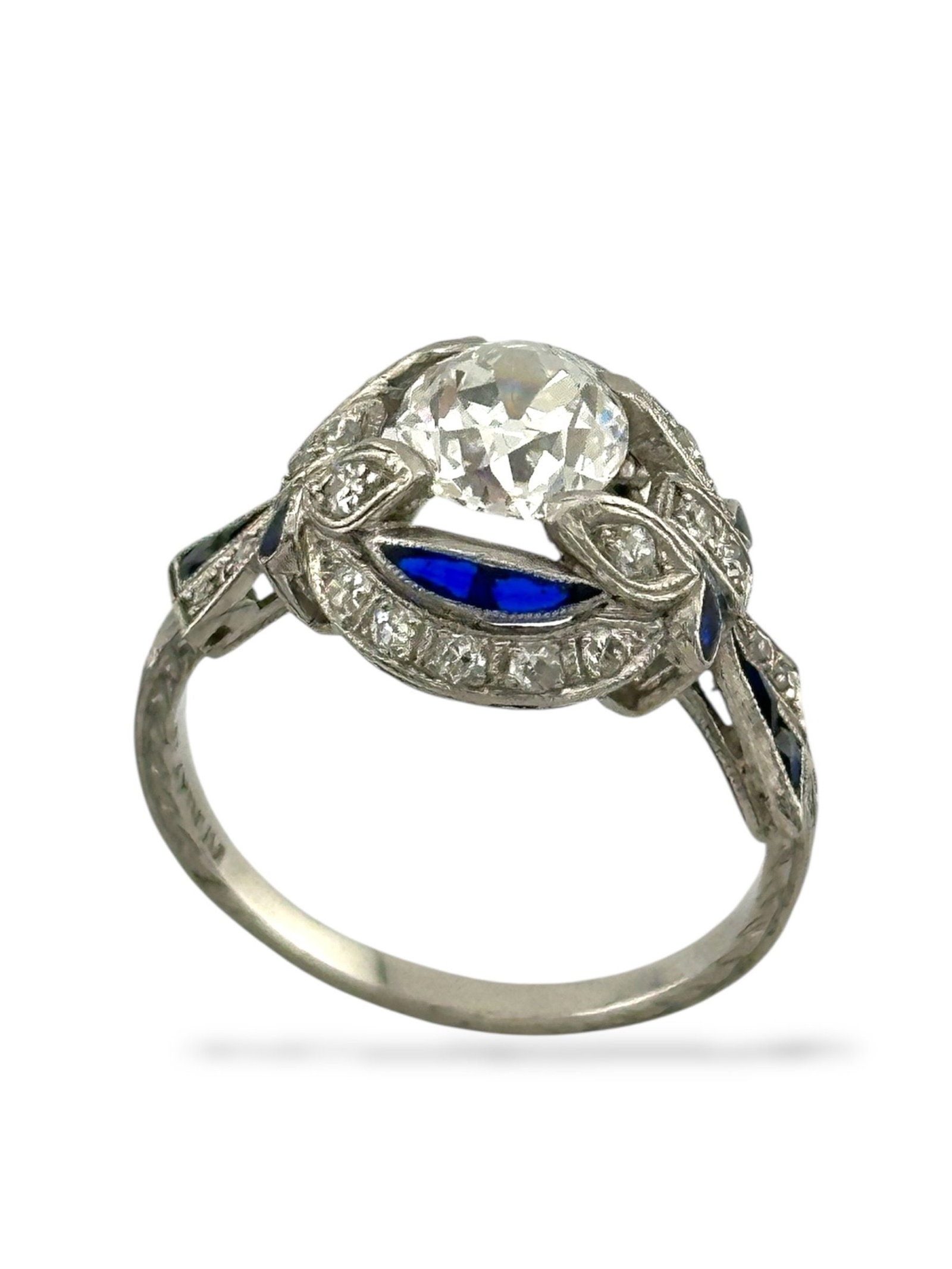 Art Deco Platinum Ring - 3