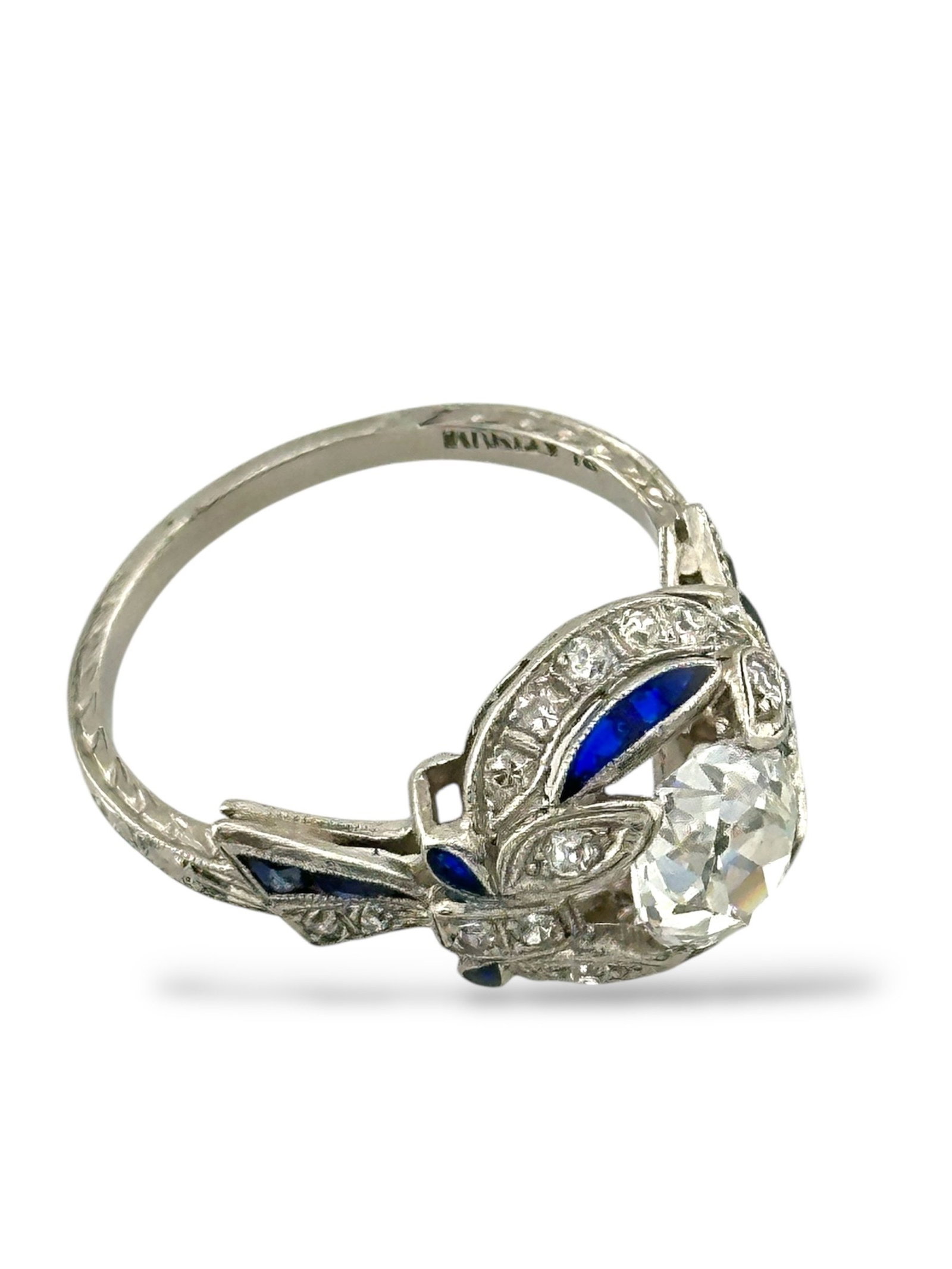 Art Deco Platinum Ring - 4