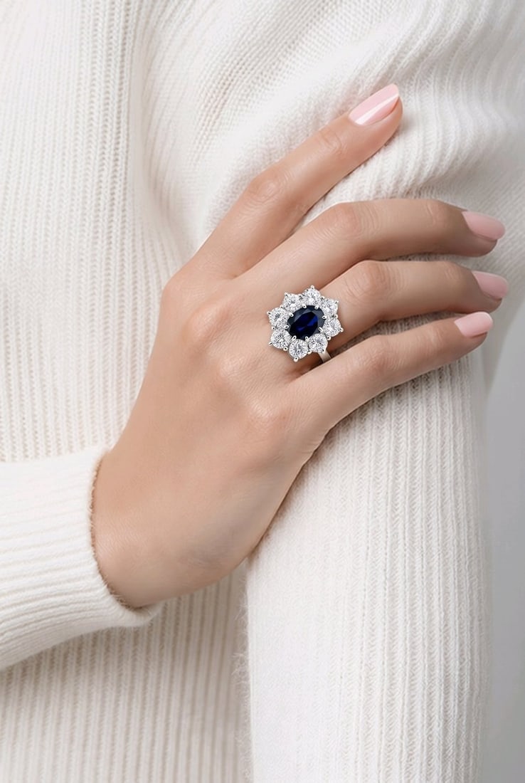 18K White Gold Ring - 4