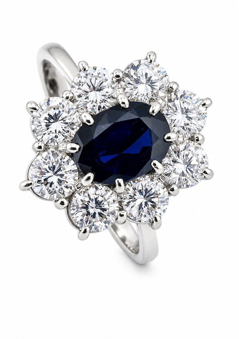 18K White Gold Ring - 5