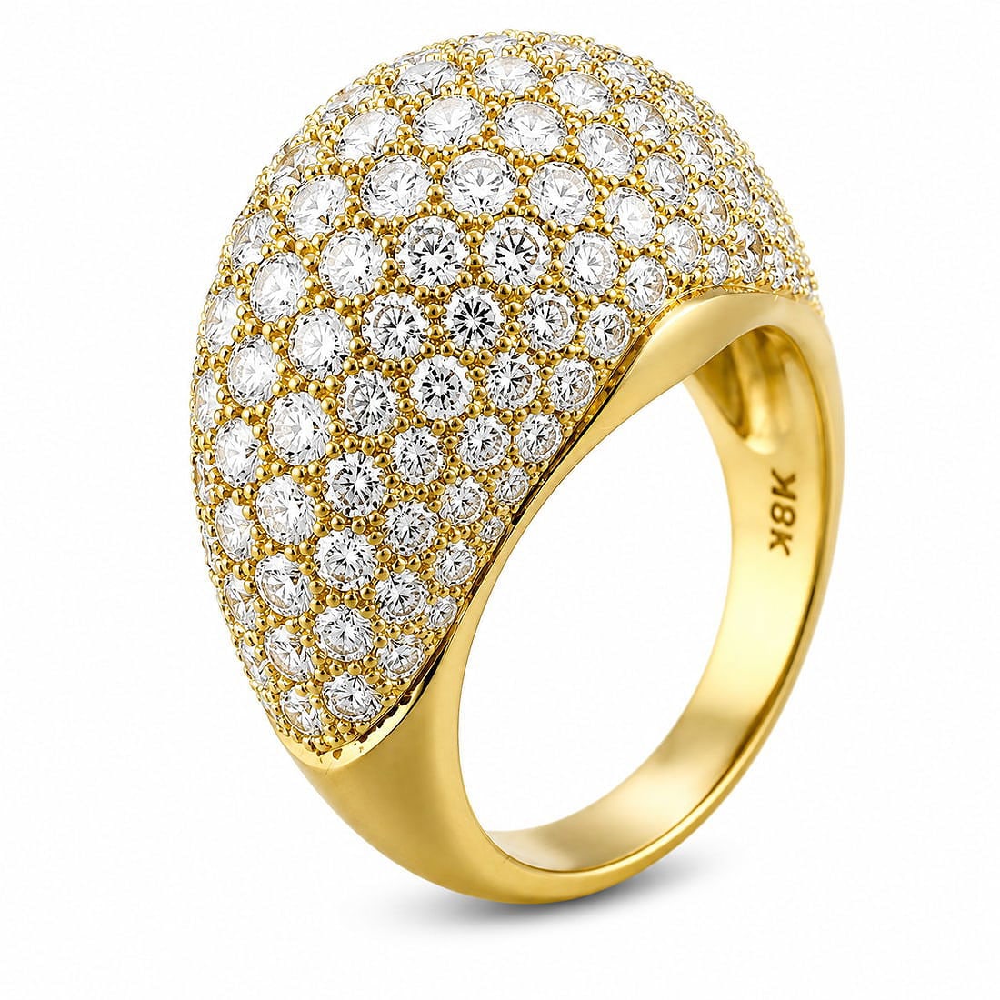 18K Yellow Gold Radiant Cascade 2.62ct Diamond Ring (1 of 5)