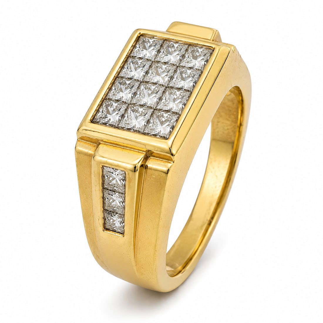 18K Yellow Gold 0.80ct Diamond Large Ring (1 of 4)