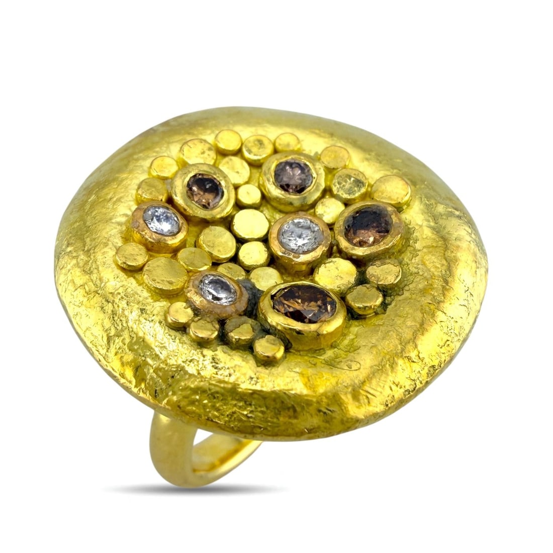 18K Yellow Gold Circular 0.50ct Diamond Ring (1 of 6)
