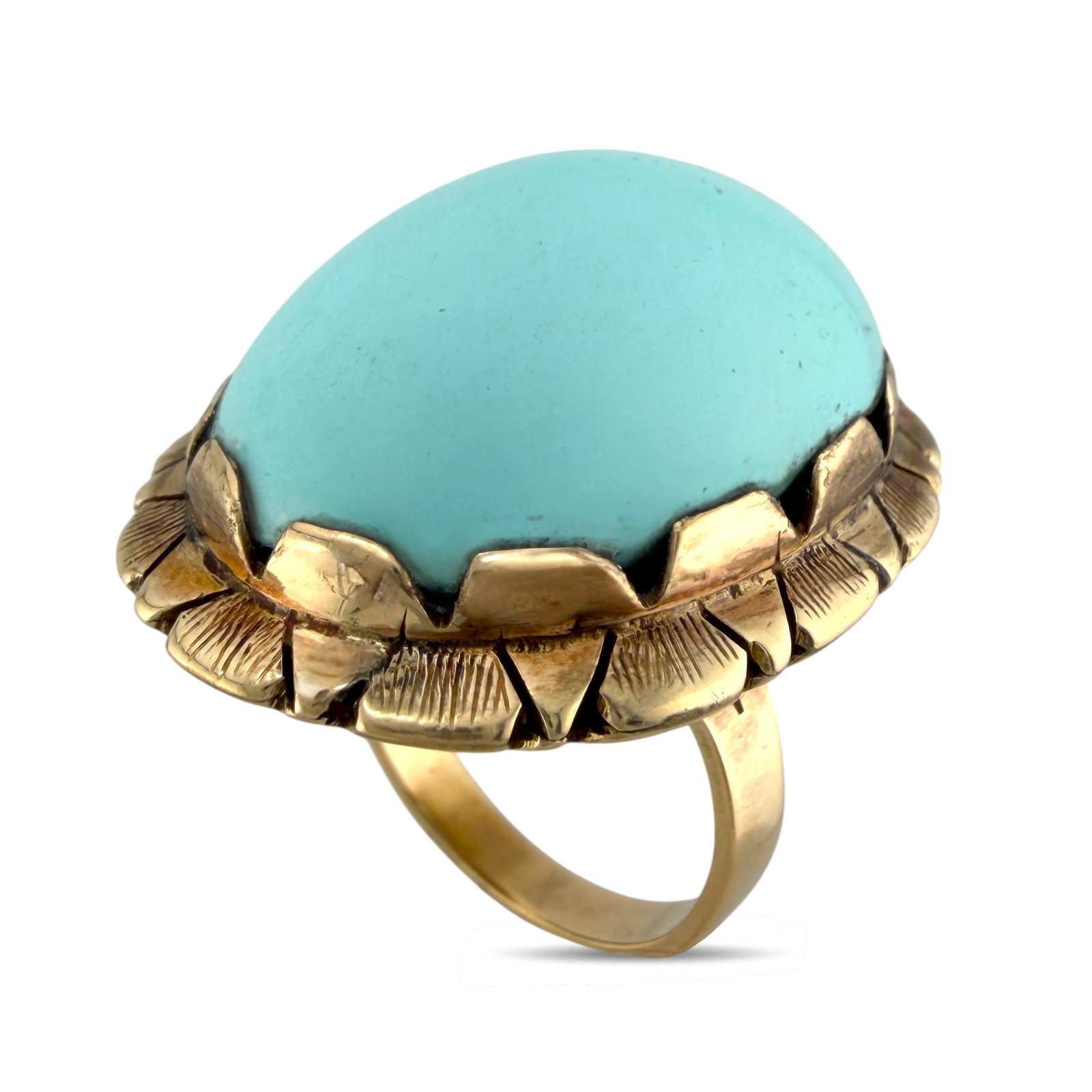 14K Rose Gold Turquoise Statement Ring (1 of 7)