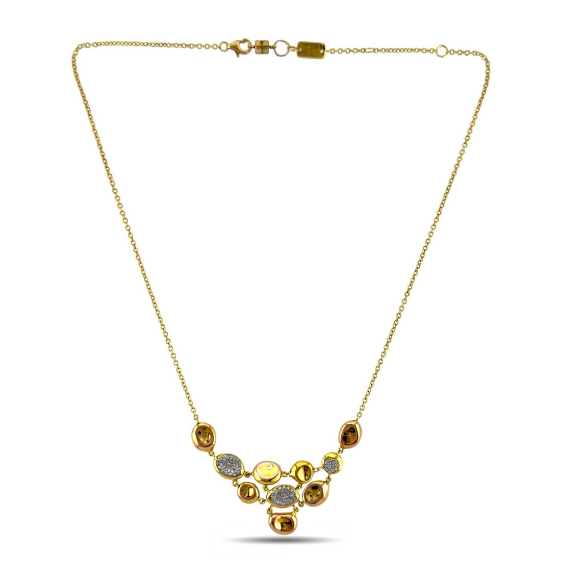 Ippolita 18K Yellow Gold Diamond Necklace: 18K Yellow Gold Ippolita Diamond Necklace A refined and elegant necklaces by Ippolita, crafted in 18 karat yellow Gold. The design offers the brand's signature sense of modern luxury with a graceful s