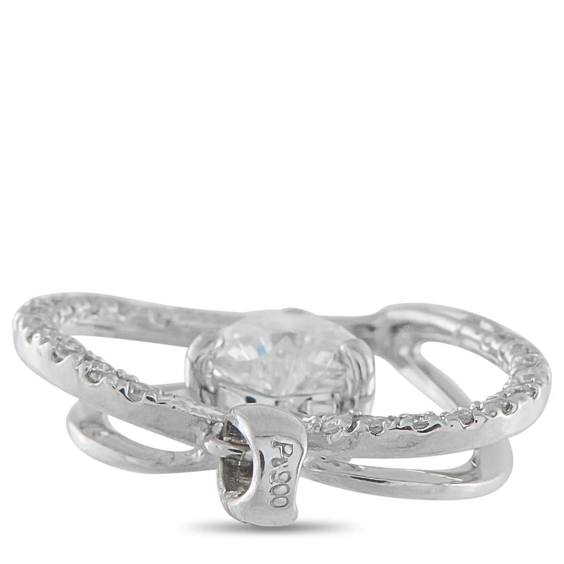 Platinum and 0.59ct Diamond Heart Pendant - 4