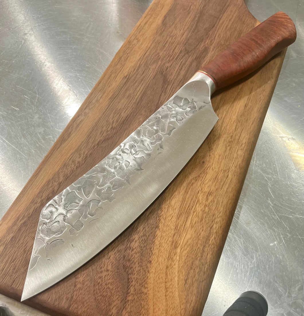 High End, Handmade, Professional Chef Knife with Premium Manzanita Burl Handle - 2