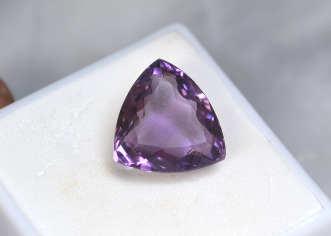 8.65 Carat Trillion Cut Amethyst - 2